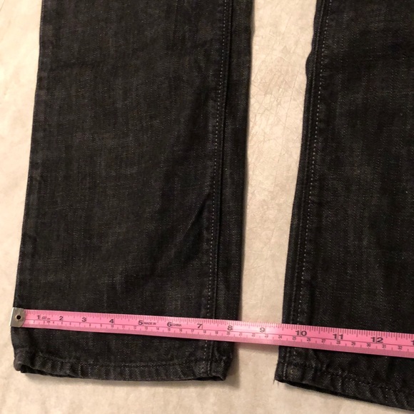 Express Men's Slim Fit Straight Leg 5 Pockets Black Jeans Size 32X34 - Picture 9 of 12